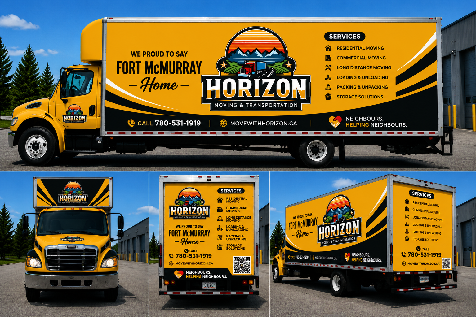Horizon Moving truck front